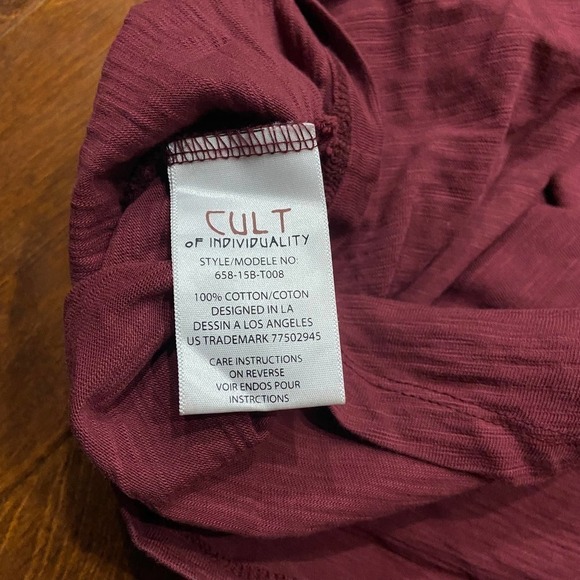 Cult Of Individuality Maroon Gold Soft Cotton Graphic Tee Men's Size 3XL - Picture 9 of 9